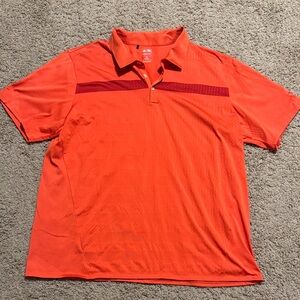 Adidas Men's climacool Orange Polo with Red Stripe Sz 2XL